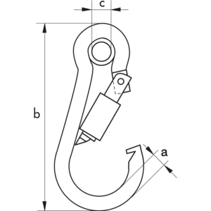 Carbine Hook with Pressed Thimble and Screw Nut