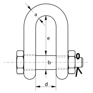 Yellow Pin Dee Shackle Safety Pin