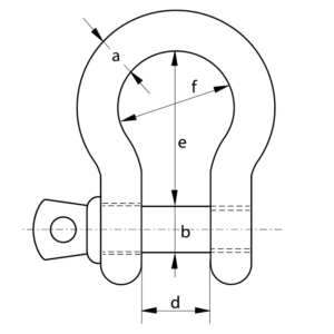 Yellow Pin Bow Shackle Screw Pin