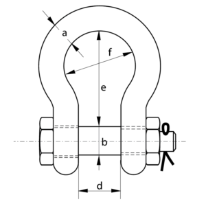 Yellow Pin Bow Shackle Safety Pin