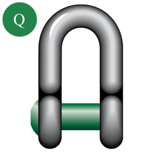 Green Pin® Fishing Dee Shackle Square Sunken Pin