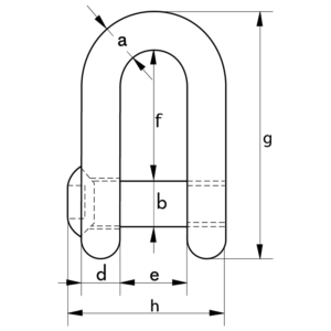 Green Pin® Fishing Dee Shackle Square Sunken Pin