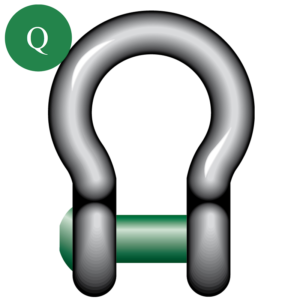 Green Pin® Fishing Bow Shackle Square Sunken Pin