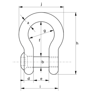 Green Pin® Fishing Bow Shackle Square Sunken Pin