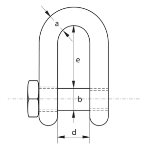 Fishing Dee with Square Sunken Screw Pin