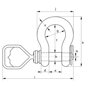 Green Pin® Tapered Pin ROV Shackle D