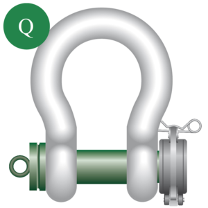 Green Pin® Locking Clamp ROV Shackle