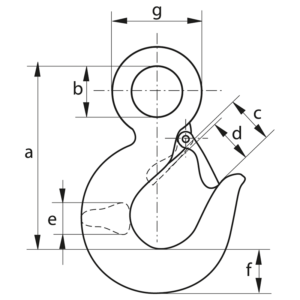 Green Pin® Eye Hook with Safety Latch