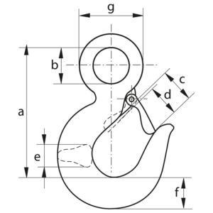 Green Pin® Eye Hook with Safety Latch