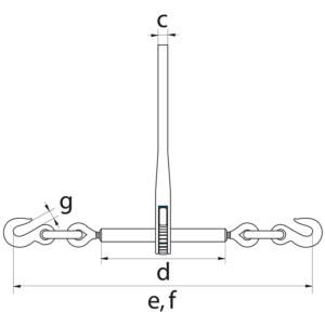 Ratchet Type Loadbinder with Hooks