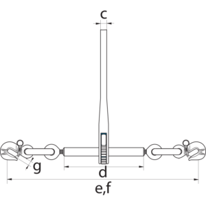 Ratchet Type Loadbinder with Hooks, EN 12195-3