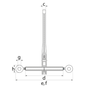 Ratchet Type Loadbinder without Hooks