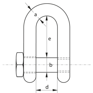 Commercial Dee with Square Head Screw Pin