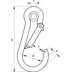 SS Carbine Hook w/ Pressed Thimble