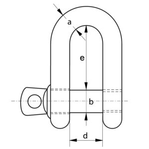 SS Dee Shackle Screw Pin