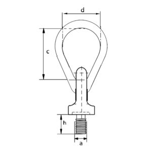 Eyebolt with Reevable Egg Link BSW Thread