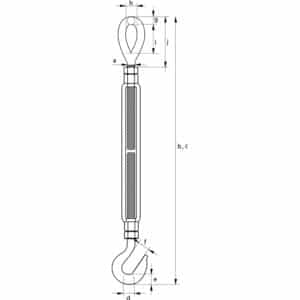 Green Pin® Turnbuckle Eye & Hook G-6314