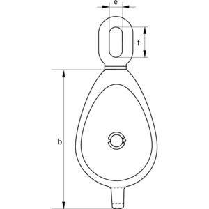 GMI Block with Eye, one sheave