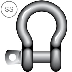 SS High Tensile Lifting Bow Shackle Screw Pin