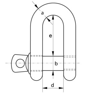 SS High Tensile Lifting Dee Shackle Screw Pin