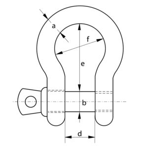 Large Bow Shackle, A Pin