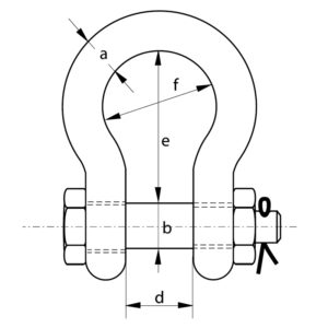 Large Bow Shackle, E Pin