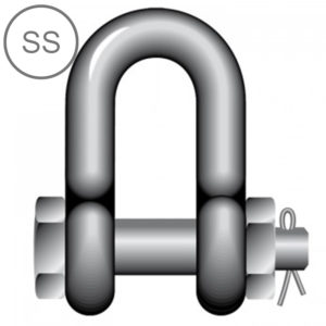 SS High Tensile Lifting Dee Shackle Safety Pin