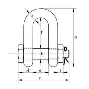 SS High Tensile Lifting Dee Shackle Safety Pin