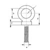 Long Shank Dynamo Eyebolt BSW Thread - Image 2