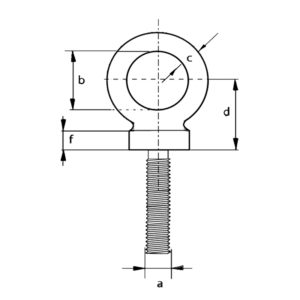 Long Shank Dynamo Eyebolt Metric Thread