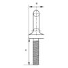 Long Shank Dynamo Eyebolt BSW Thread - Image 3