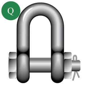 Small Dee Shackle, E Pin