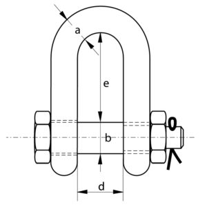 Small Dee Shackle, E Pin