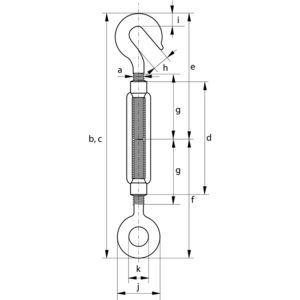 Straining Screw Eye & Hook