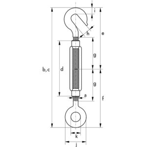 SS Turnbuckle Hook & Eye