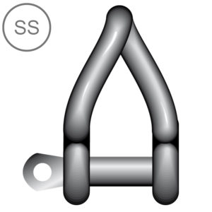 SS Twisted Dee Shackle