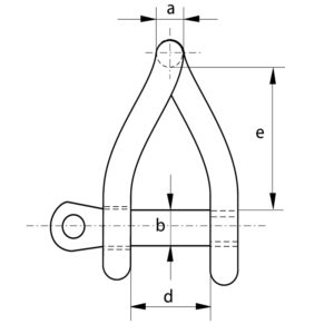 SS Twisted Dee Shackle