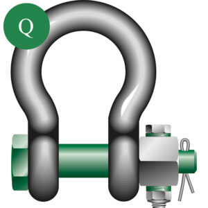 Green Pin® Bow Shackle Fixed Nut