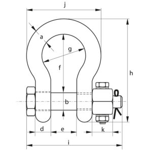 Green Pin® Bow Shackle Fixed Nut