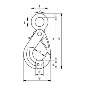 Green Pin® Self Locking Hook E EN 1677-3