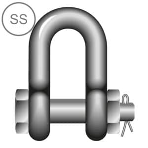 SS Dee Shackle Safety Pin